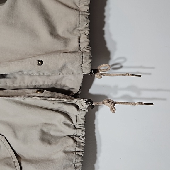 Sussan - Beige Canvas Utility Cargo Jacket with Hood - Size 8 - Picture 8 of 15